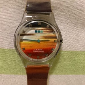 La Mer Collections Analog Beach Print Watch